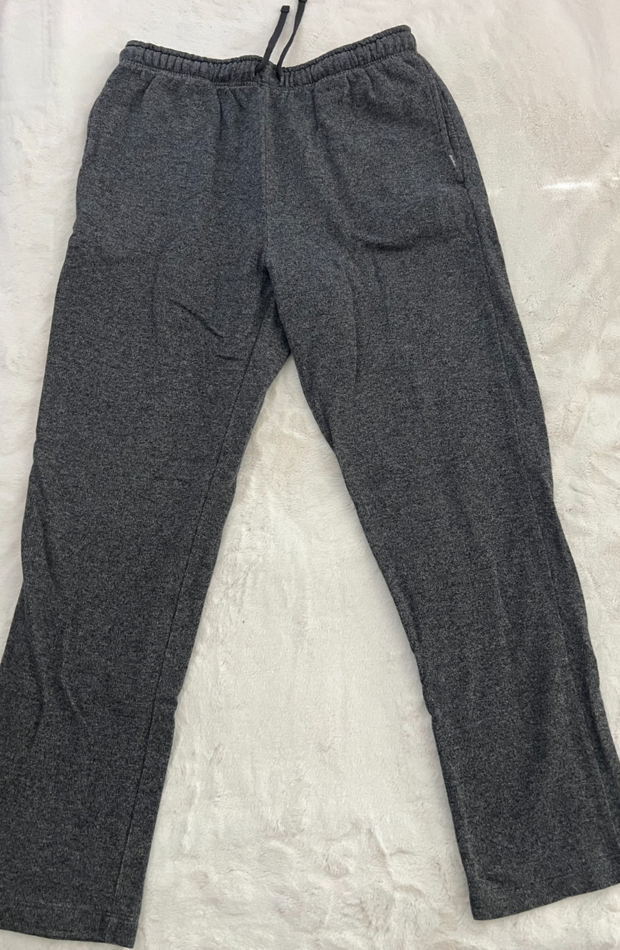 Eddie Bauer Lounge Pants Mens Medium Gray Drawstring Knit Casual Sweatpants